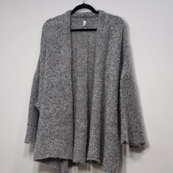 Wishlist | Minimalist Gray Speckled Knitted Cardigan Sweater Size M/L - Picture 1 of 11